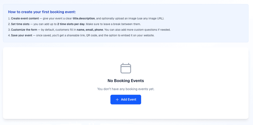 Create a New Booking