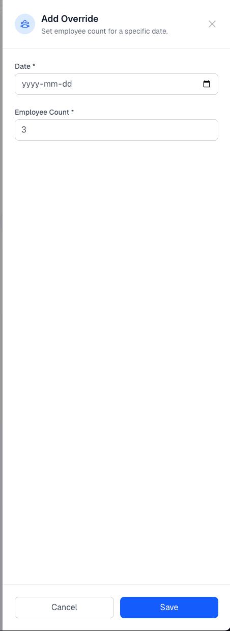 Setting Default Employee Count
